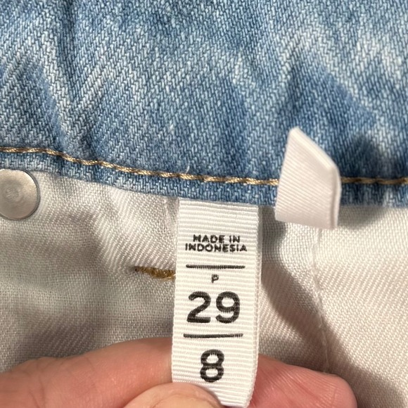 LOFT Wide Leg Cargo Jeans‎ Women's 29 Light Wash Utility Denim Pants Y2K Street - Picture 5 of 12